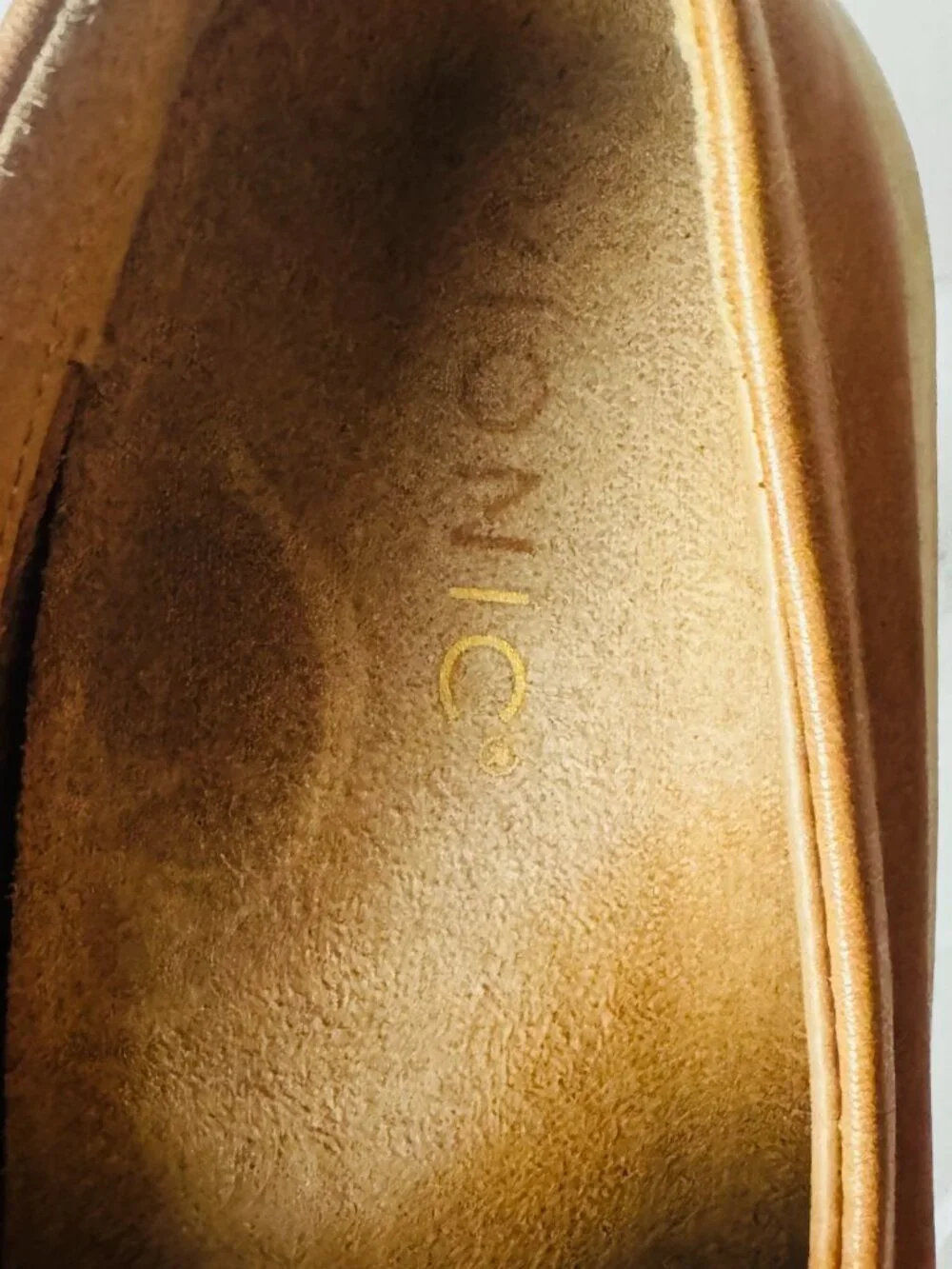 Vionic Uptown Penny Loafer 8.5 Women Leather Camel Slip on Orthotic Arch Support